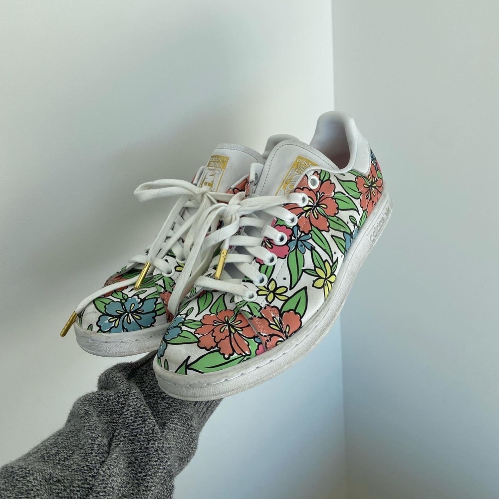 adidas gazelle silver green womens Adidas Stan Smith Floral (W)